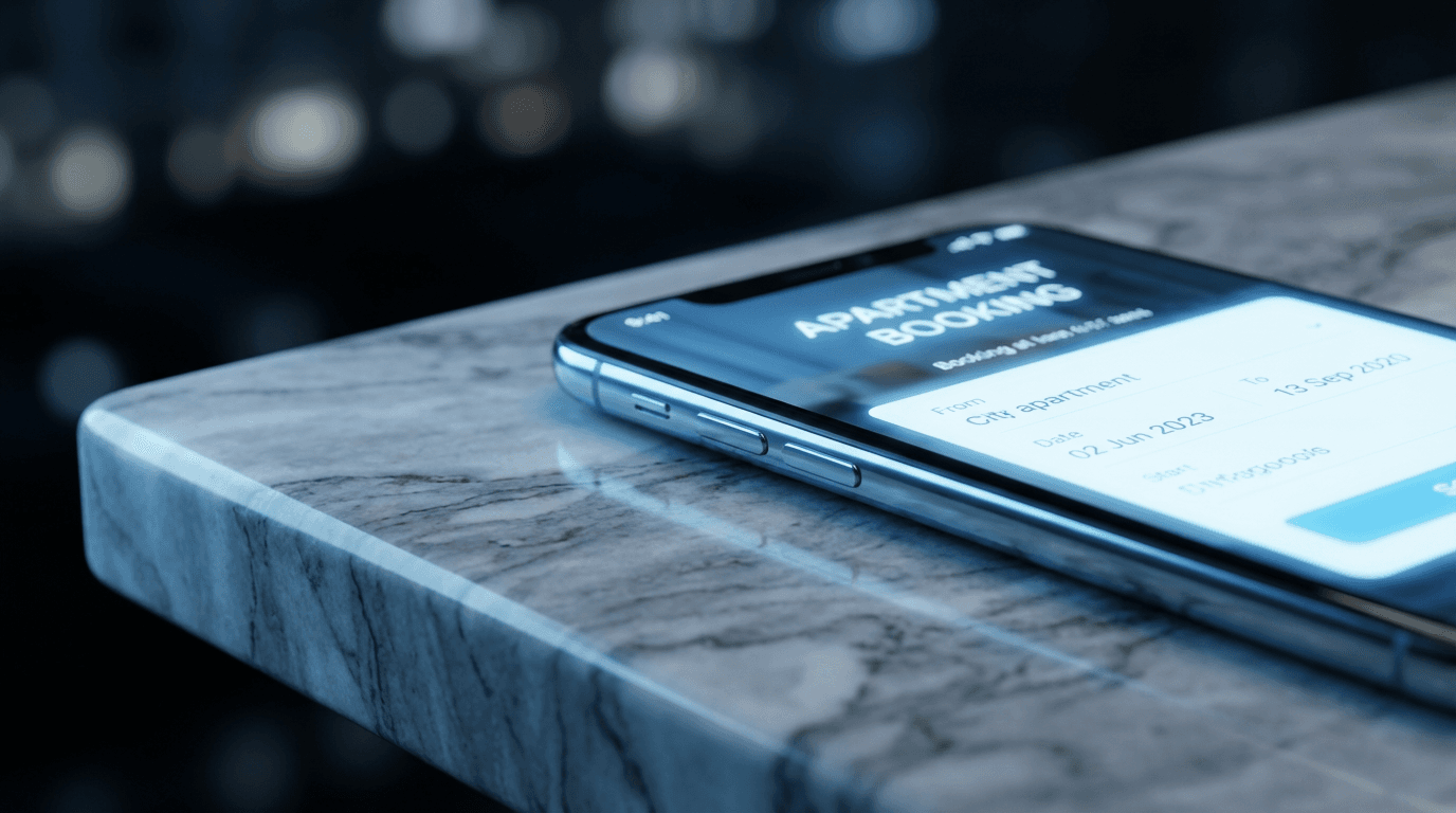 Trip status options on a mobile app